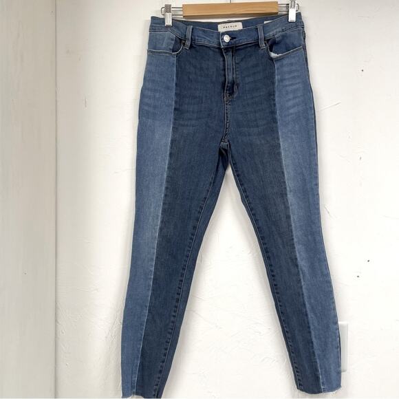 Pacsun Blue Colorblock High Rise Ankle Jegging Womens Jeans 28 Skinny Denim - Picture 1 of 7